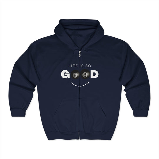 Life is So Good - 8 Ball - Full Zip Hoodie - BFLY BILLIARDS