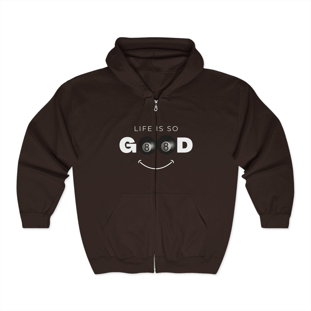 Life is So Good - 8 Ball - Full Zip Hoodie - BFLY BILLIARDS