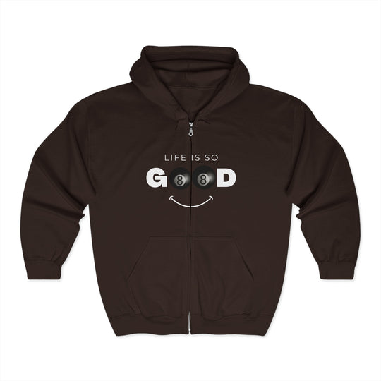Life is So Good - 8 Ball - Full Zip Hoodie - BFLY BILLIARDS
