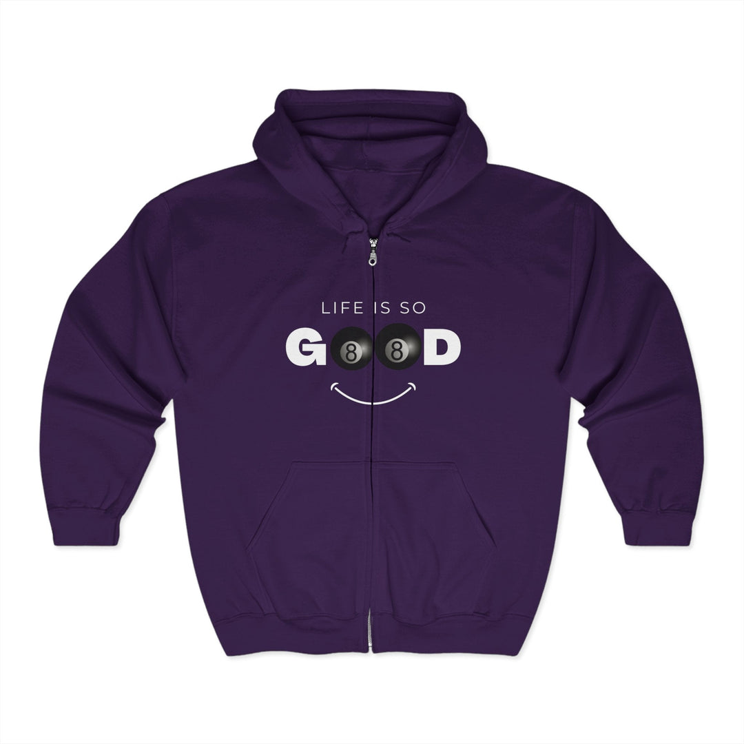 Life is So Good - 8 Ball - Full Zip Hoodie - BFLY BILLIARDS