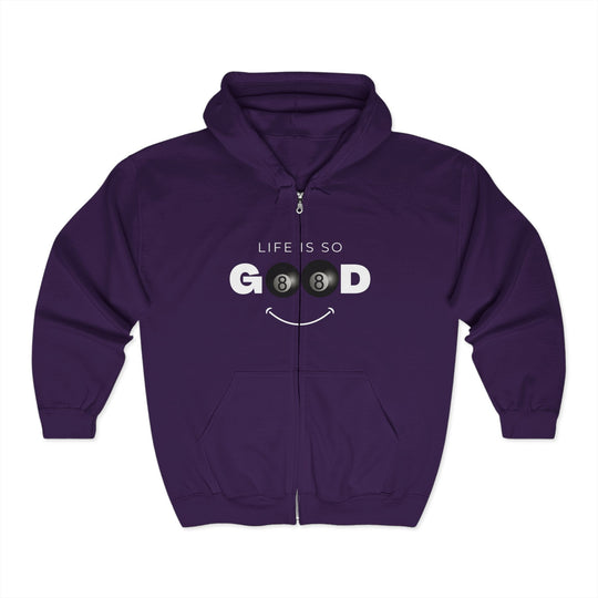 Life is So Good - 8 Ball - Full Zip Hoodie - BFLY BILLIARDS