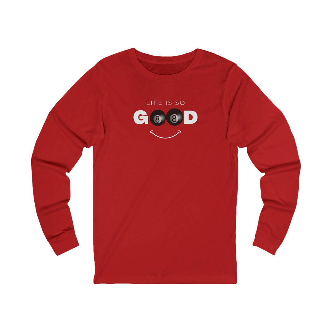 Life is So Good - 8 Ball - Unisex Long Sleeve Tee - BFLY BILLIARDS