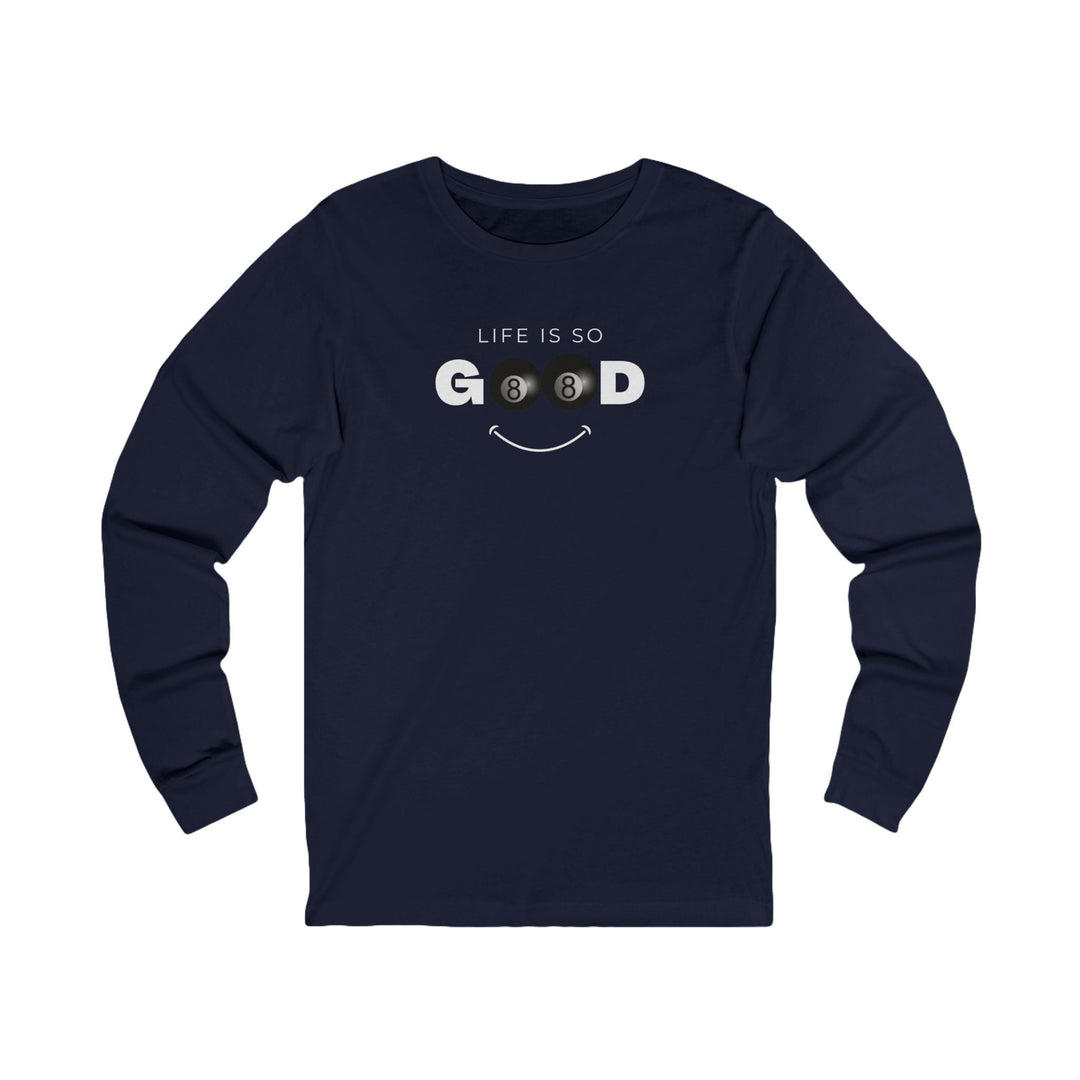 Life is So Good - 8 Ball - Unisex Long Sleeve Tee - BFLY BILLIARDS