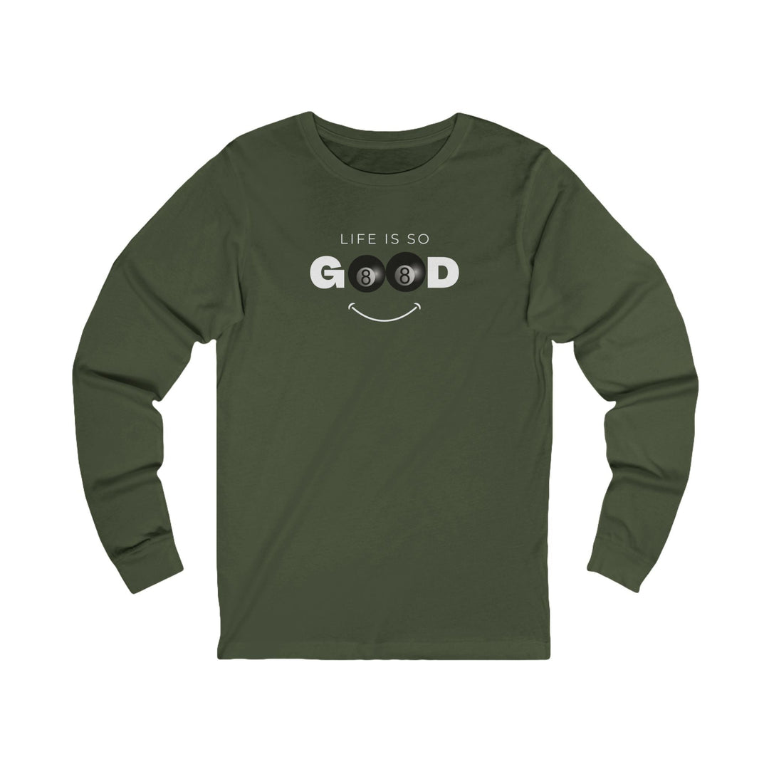 Life is So Good - 8 Ball - Unisex Long Sleeve Tee - BFLY BILLIARDS