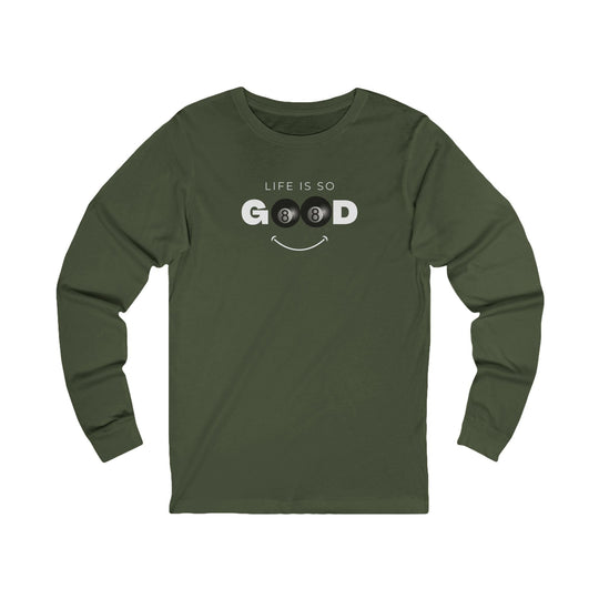Life is So Good - 8 Ball - Unisex Long Sleeve Tee - BFLY BILLIARDS