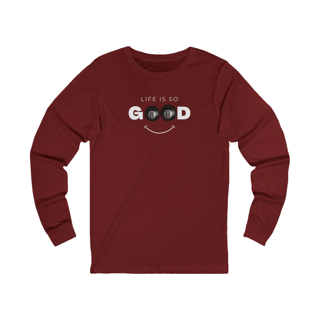 Life is So Good - 8 Ball - Unisex Long Sleeve Tee - BFLY BILLIARDS