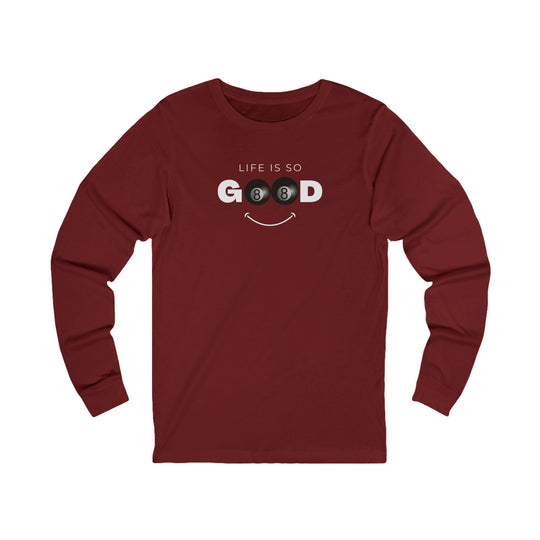 Life is So Good - 8 Ball - Unisex Long Sleeve Tee - BFLY BILLIARDS