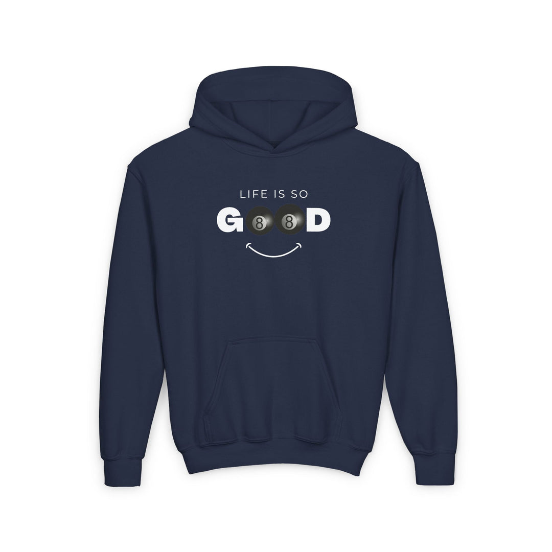 Life is So Good - 8 Ball - Unisex Youth Pullover Hoodie - BFLY BILLIARDS