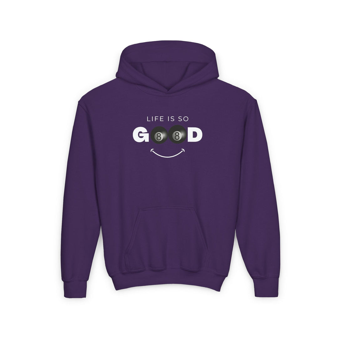 Life is So Good - 8 Ball - Unisex Youth Pullover Hoodie - BFLY BILLIARDS