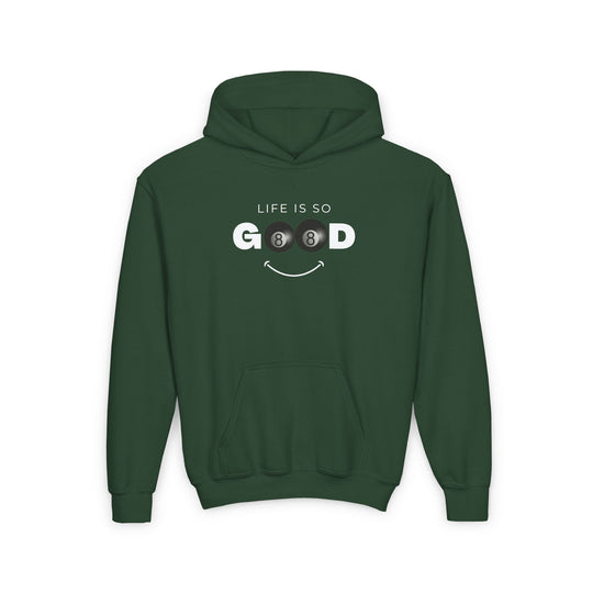 Life is So Good - 8 Ball - Unisex Youth Pullover Hoodie - BFLY BILLIARDS