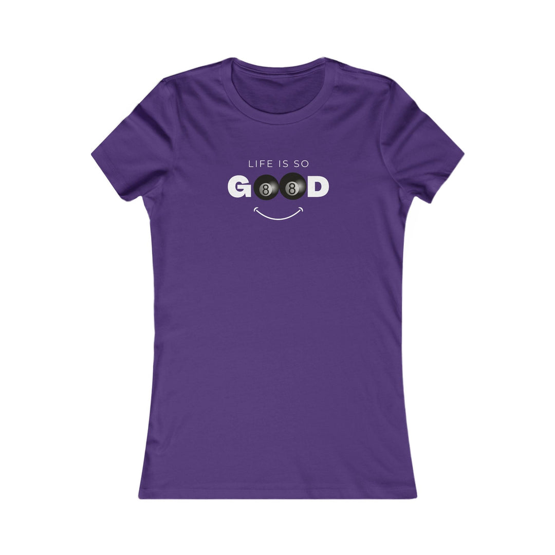 Life is So Good - 8 Ball - Women's Fitted Tee - BFLY BILLIARDS