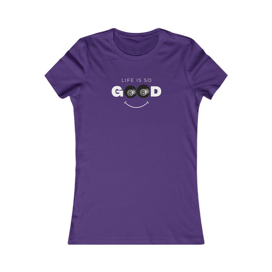Life is So Good - 8 Ball - Women's Fitted Tee - BFLY BILLIARDS