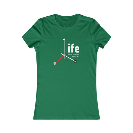 Life - Pool Hall - Women's Fitted Tee - BFLY BILLIARDS