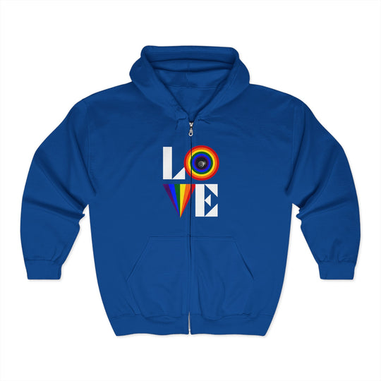 LOVE - 8 Ball Billiards - Full Zip Hoodie - BFLY BILLIARDS