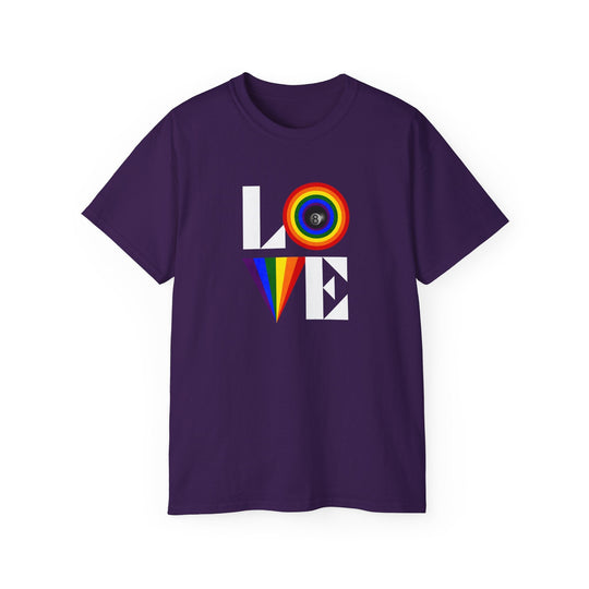 LOVE - 8 Ball - Unisex Cotton T-Shirt - BFLY BILLIARDS