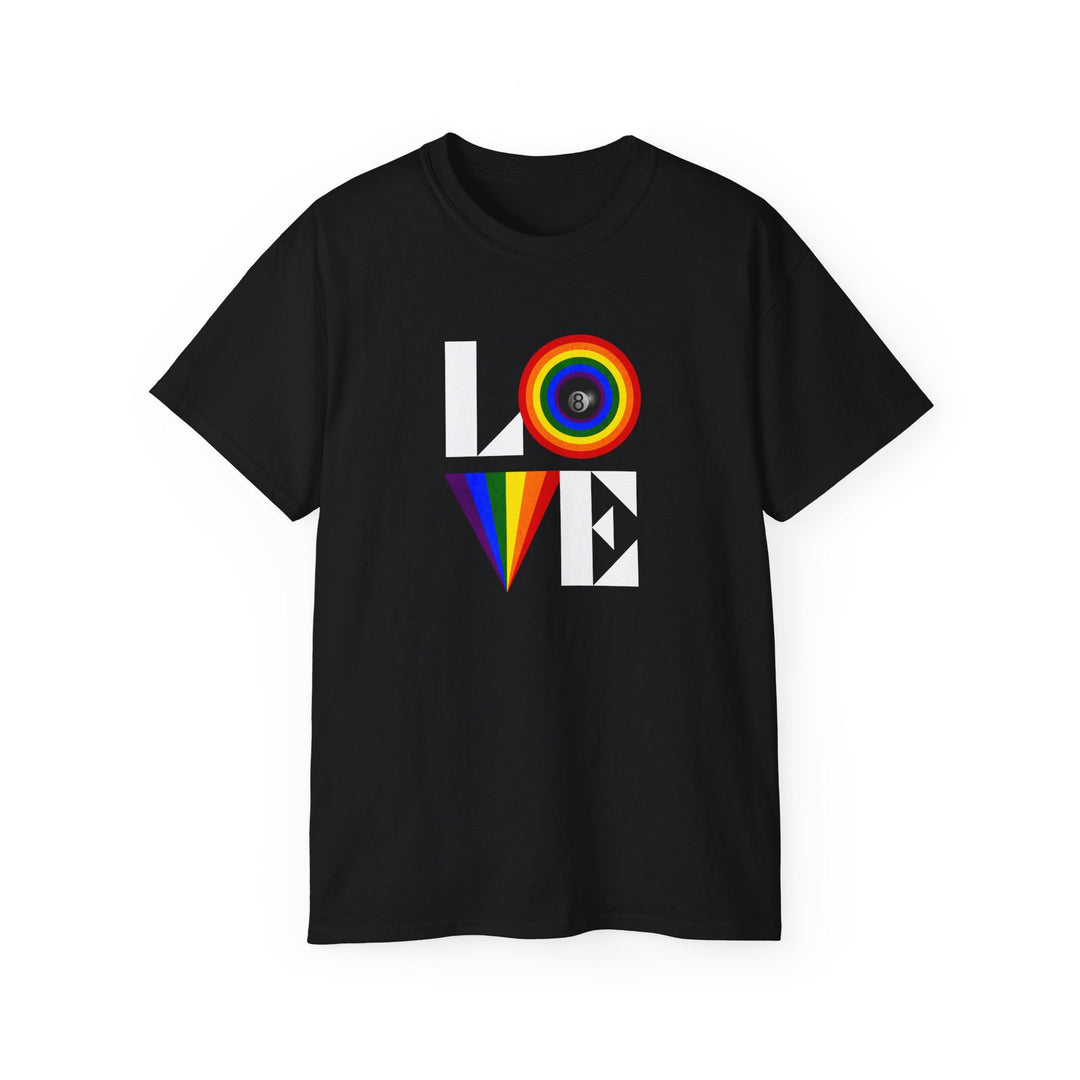 LOVE - 8 Ball - Unisex Cotton T-Shirt - BFLY BILLIARDS