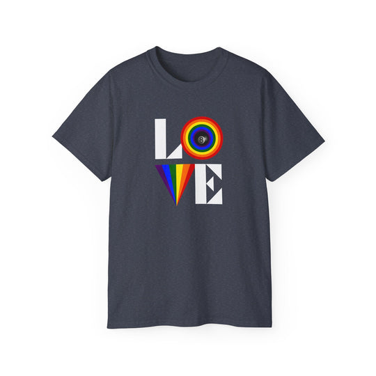 LOVE - 8 Ball - Unisex Cotton T-Shirt - BFLY BILLIARDS