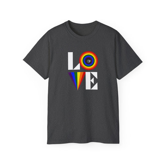 LOVE - 8 Ball - Unisex Cotton T-Shirt - BFLY BILLIARDS