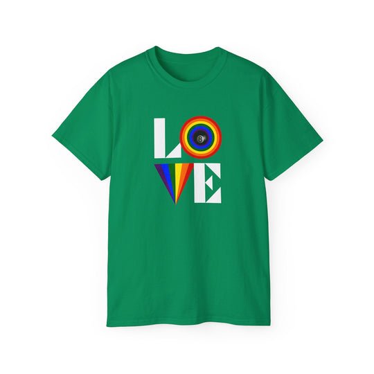 LOVE - 8 Ball - Unisex Cotton T-Shirt - BFLY BILLIARDS