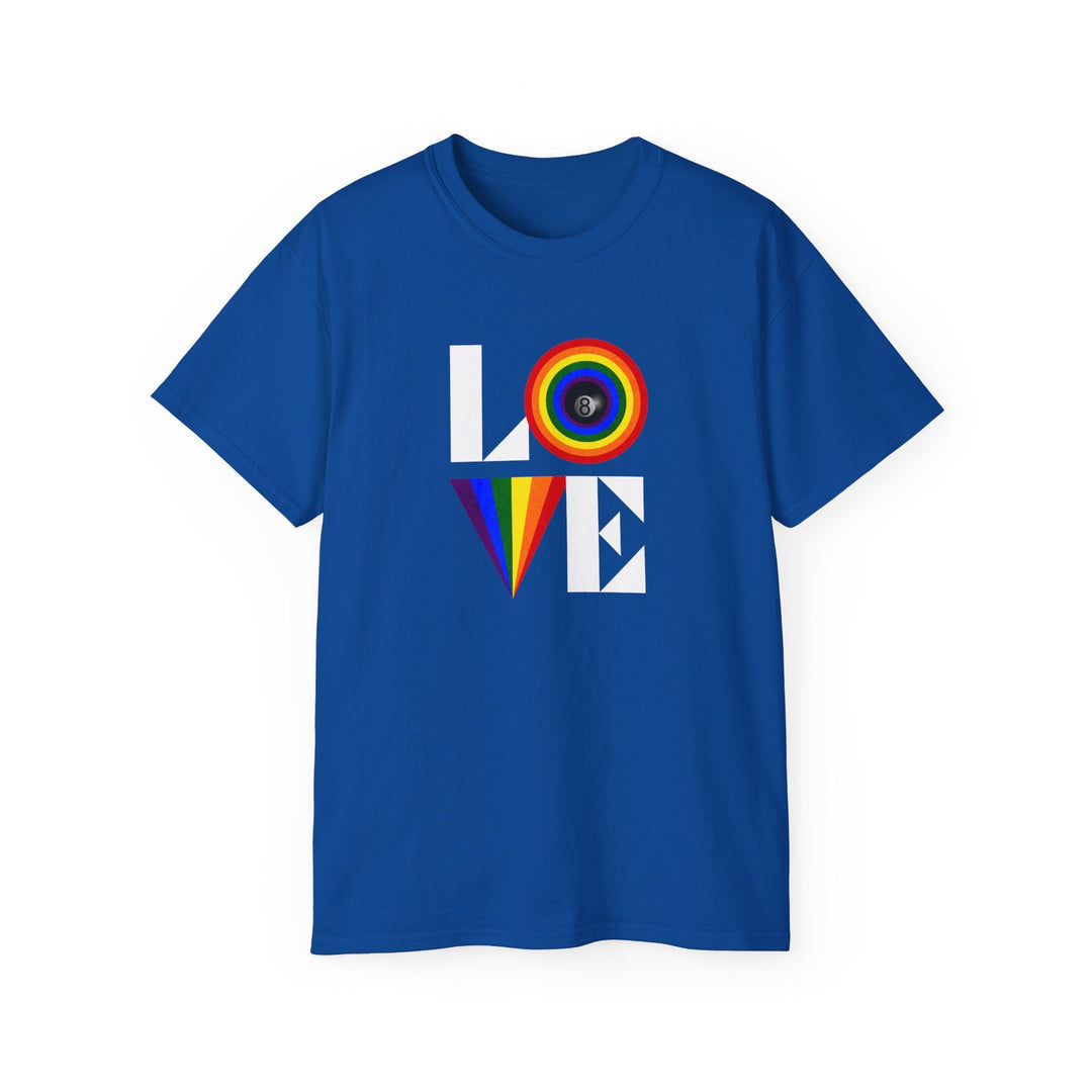 LOVE - 8 Ball - Unisex Cotton T-Shirt - BFLY BILLIARDS