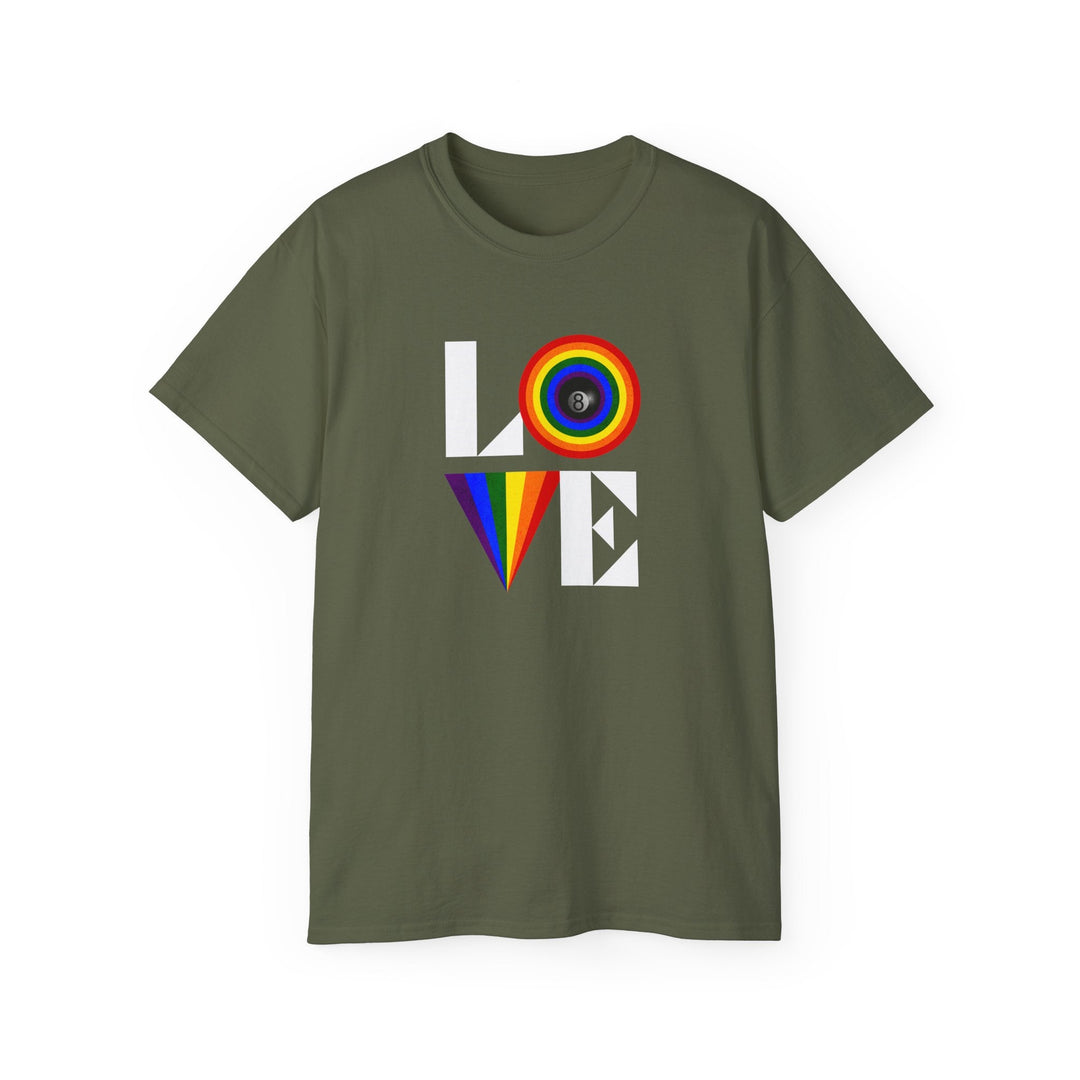 LOVE - 8 Ball - Unisex Cotton T-Shirt - BFLY BILLIARDS