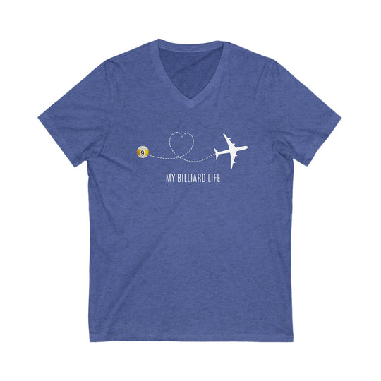 Love - 9 Ball - Billiard Life - Unisex V - Neck Tee - BFLY BILLIARDS