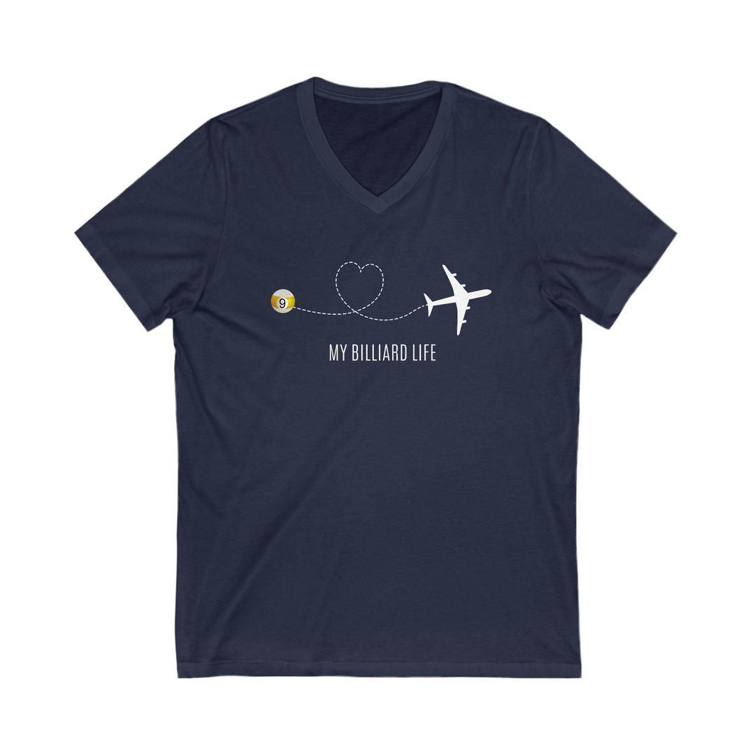 Love - 9 Ball - Billiard Life - Unisex V - Neck Tee - BFLY BILLIARDS