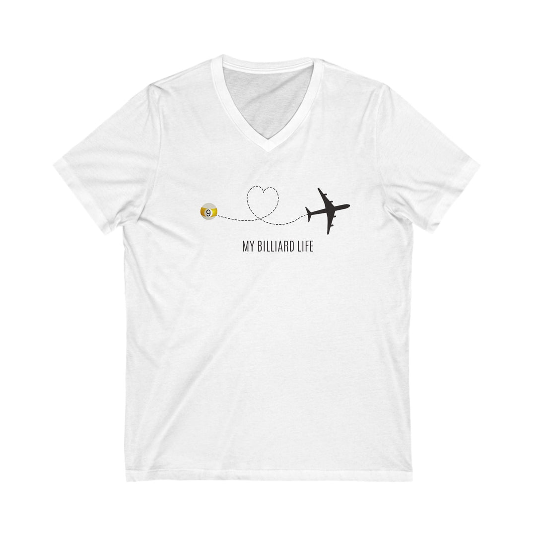Love - 9 Ball - Billiard Life - Unisex V - Neck Tee - BFLY BILLIARDS
