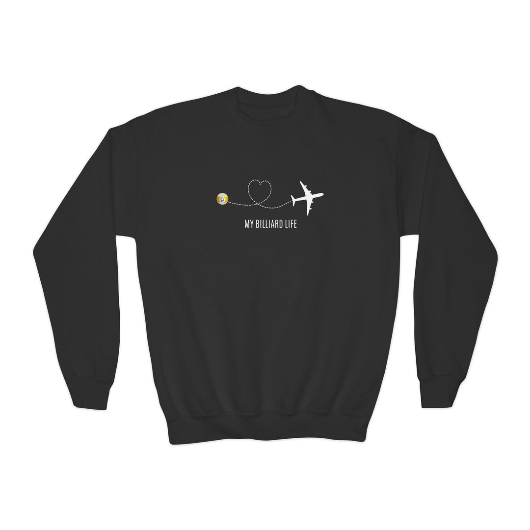 Love - 9 Ball - Billiard Life - Unisex Youth Crewneck Sweatshirt - BFLY BILLIARDS
