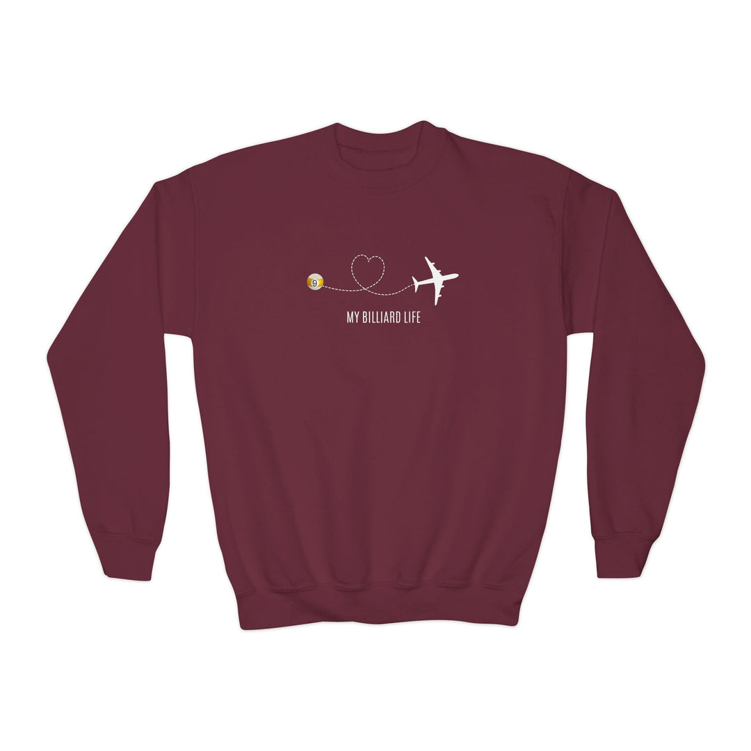 Love - 9 Ball - Billiard Life - Unisex Youth Crewneck Sweatshirt - BFLY BILLIARDS