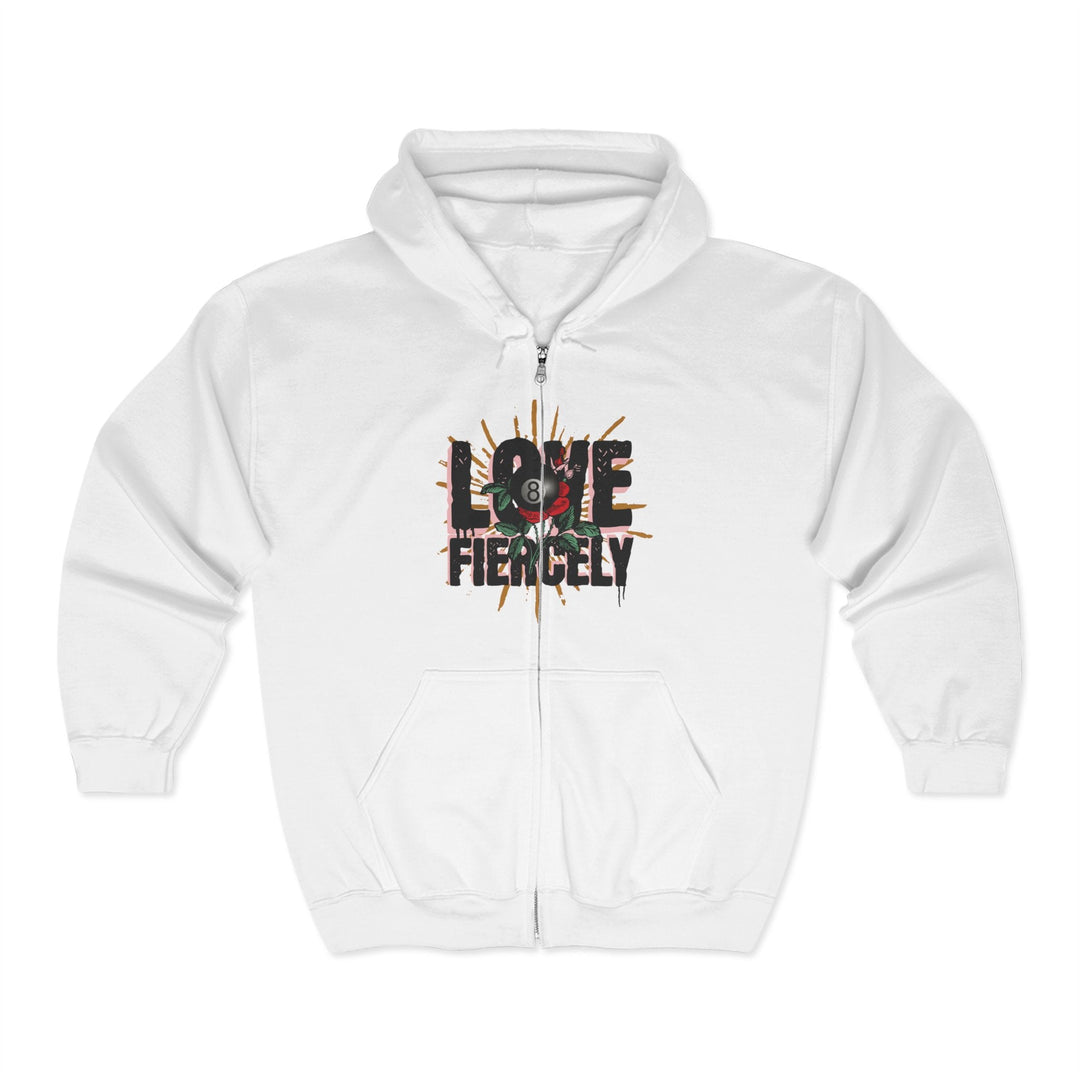 Love Fiercely - 8 Ball - Full Zip Hoodie - BFLY BILLIARDS