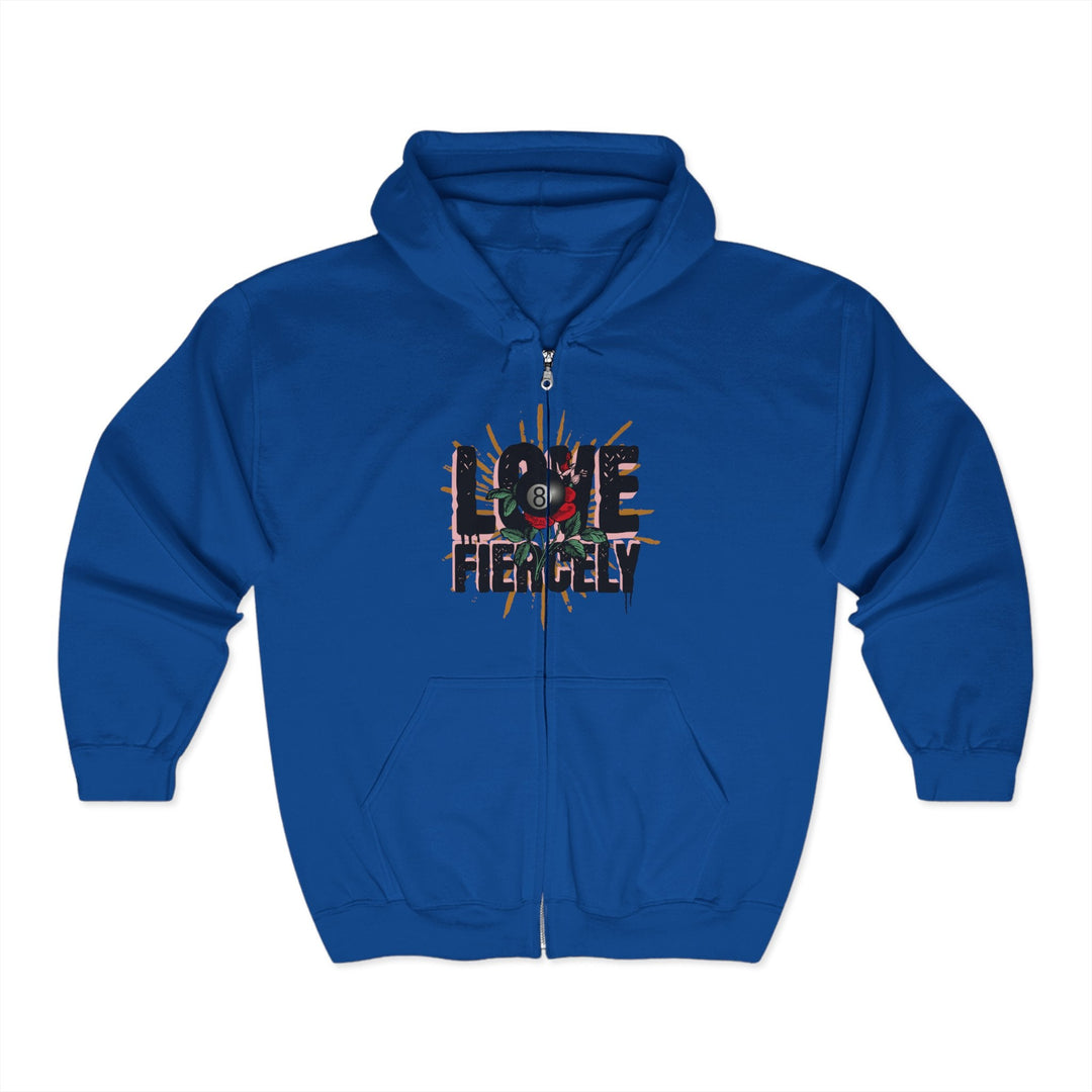 Love Fiercely - 8 Ball - Full Zip Hoodie - BFLY BILLIARDS