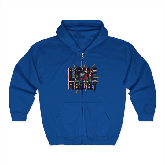 Love Fiercely - 8 Ball - Full Zip Hoodie - BFLY BILLIARDS