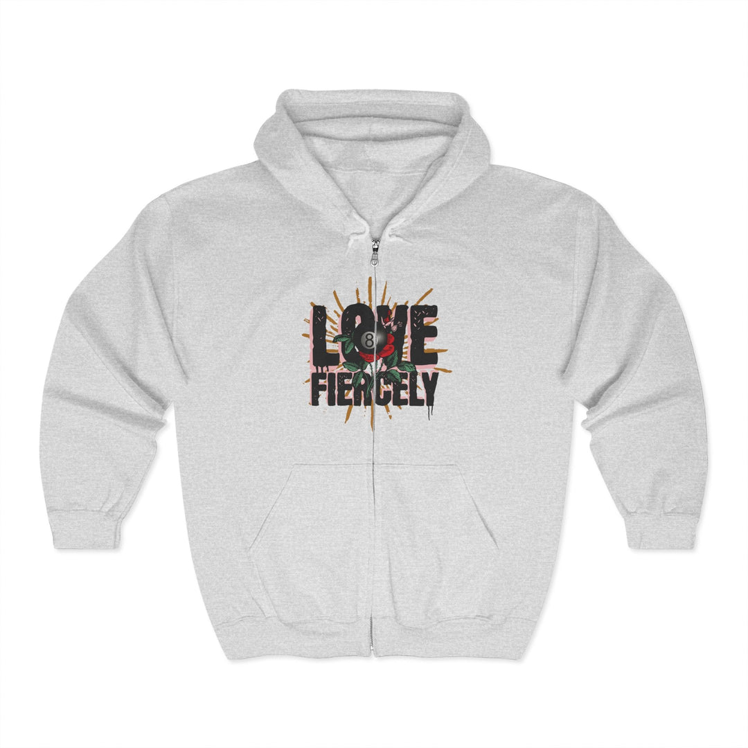 Love Fiercely - 8 Ball - Full Zip Hoodie - BFLY BILLIARDS