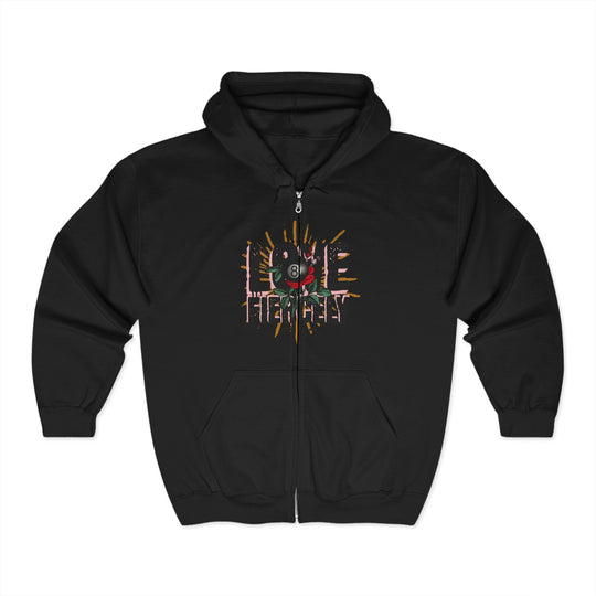Love Fiercely - 8 Ball - Full Zip Hoodie - BFLY BILLIARDS