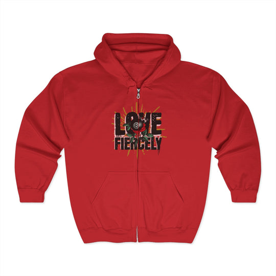 Love Fiercely - 8 Ball - Full Zip Hoodie - BFLY BILLIARDS