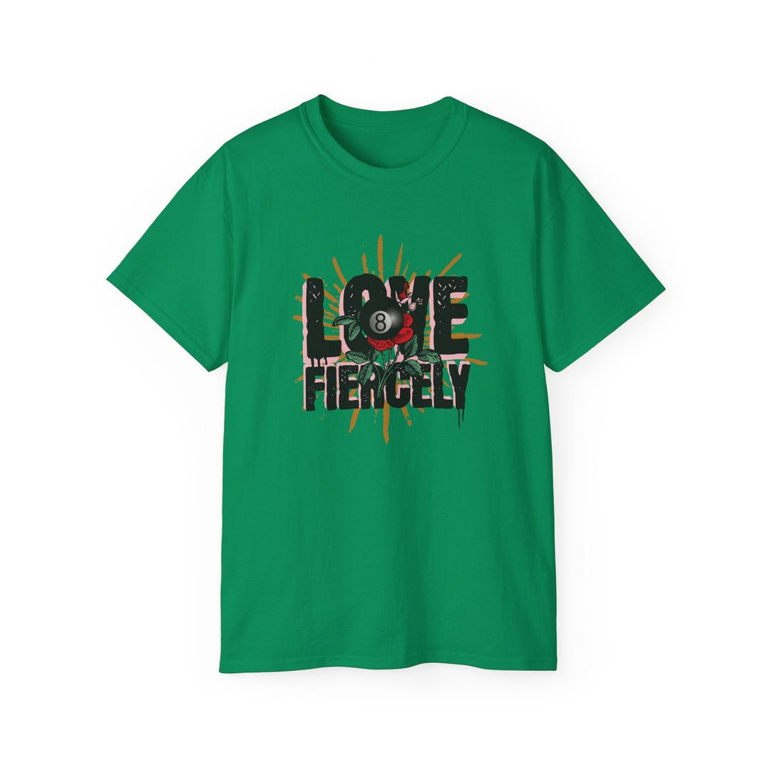 Love Fiercely - 8 Ball - Unisex Cotton T-Shirt - BFLY BILLIARDS