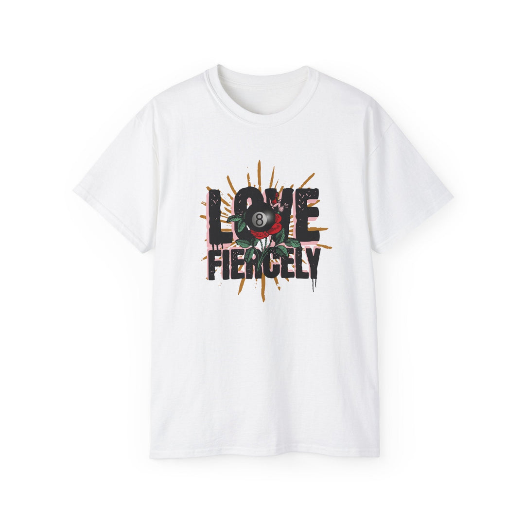 Love Fiercely - 8 Ball - Unisex Cotton T-Shirt - BFLY BILLIARDS