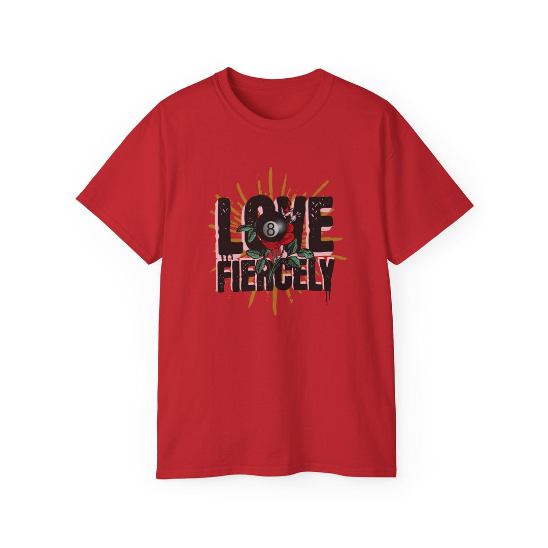 Love Fiercely - 8 Ball - Unisex Cotton T-Shirt - BFLY BILLIARDS