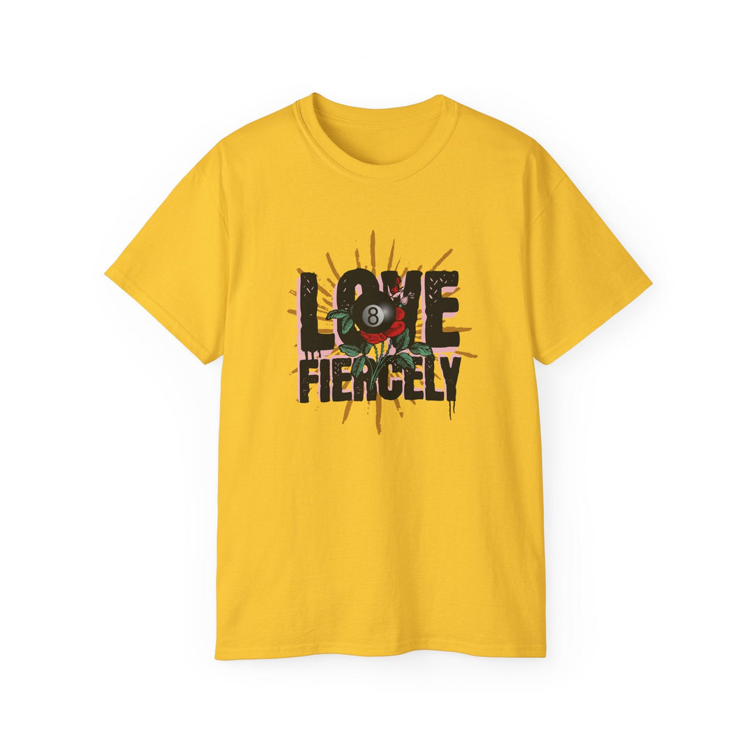 Love Fiercely - 8 Ball - Unisex Cotton T-Shirt - BFLY BILLIARDS