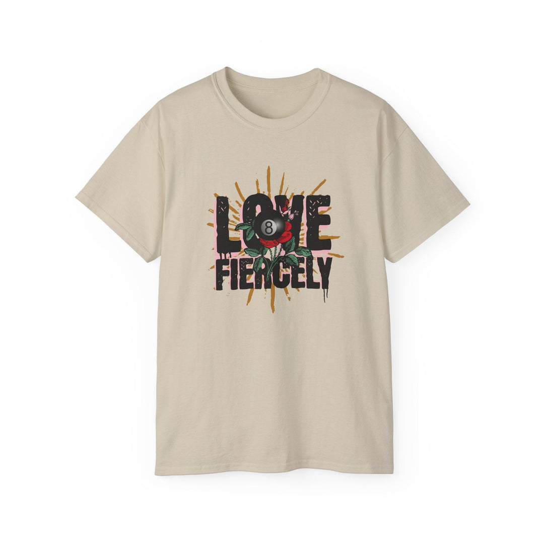 Love Fiercely - 8 Ball - Unisex Cotton T-Shirt - BFLY BILLIARDS