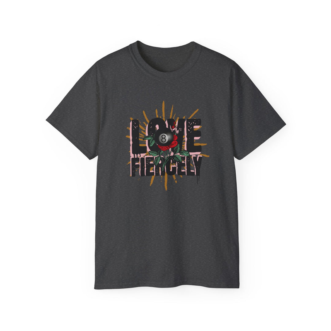 Love Fiercely - 8 Ball - Unisex Cotton T-Shirt - BFLY BILLIARDS