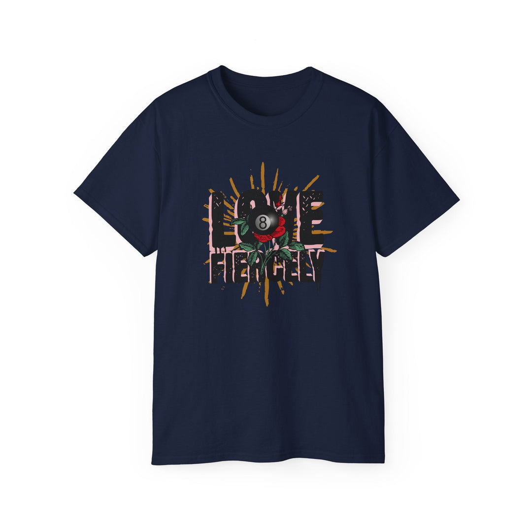 Love Fiercely - 8 Ball - Unisex Cotton T-Shirt - BFLY BILLIARDS