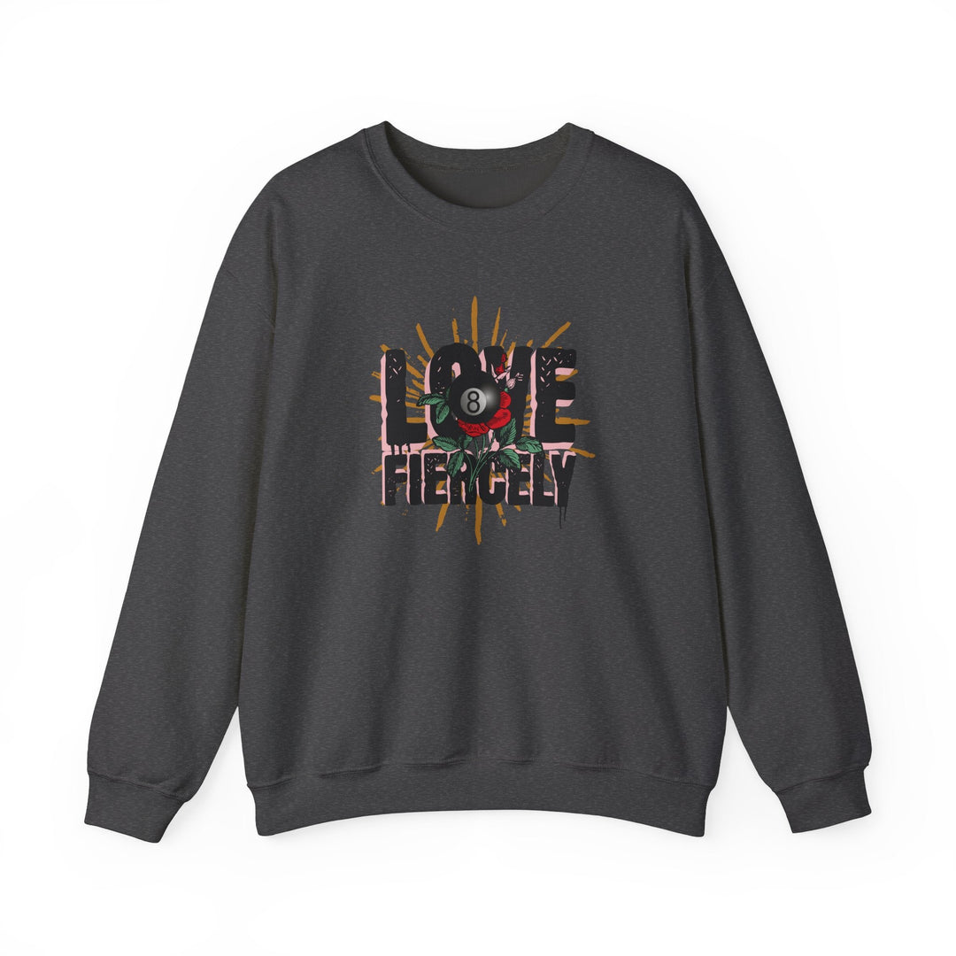 Love Fiercely - 8 Ball - Unisex Crewneck Sweatshirt - BFLY BILLIARDS