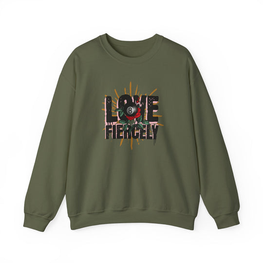 Love Fiercely - 8 Ball - Unisex Crewneck Sweatshirt - BFLY BILLIARDS