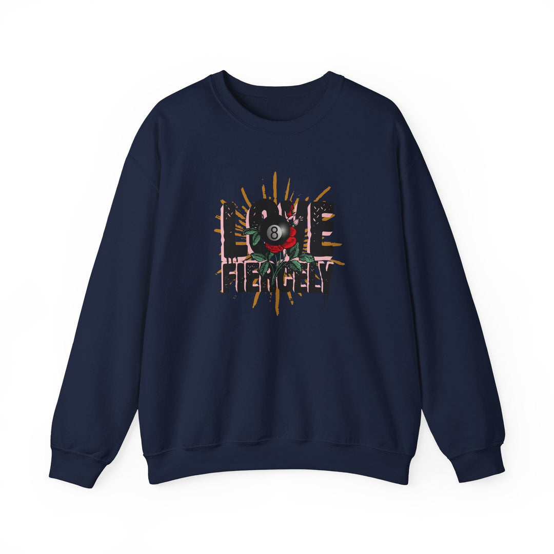 Love Fiercely - 8 Ball - Unisex Crewneck Sweatshirt - BFLY BILLIARDS