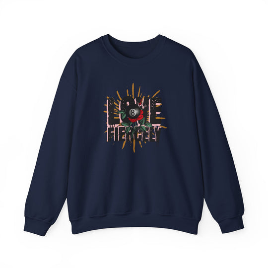 Love Fiercely - 8 Ball - Unisex Crewneck Sweatshirt - BFLY BILLIARDS