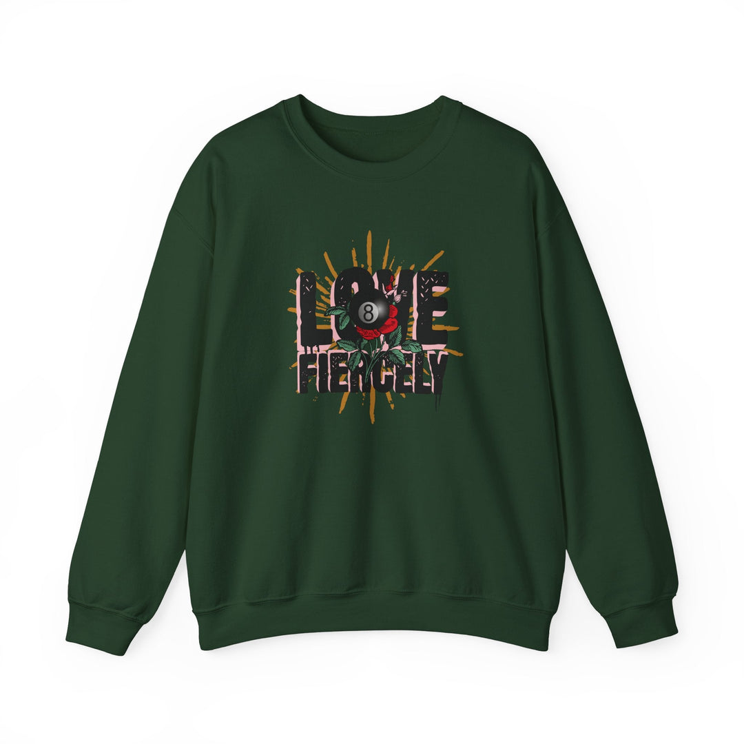Love Fiercely - 8 Ball - Unisex Crewneck Sweatshirt - BFLY BILLIARDS