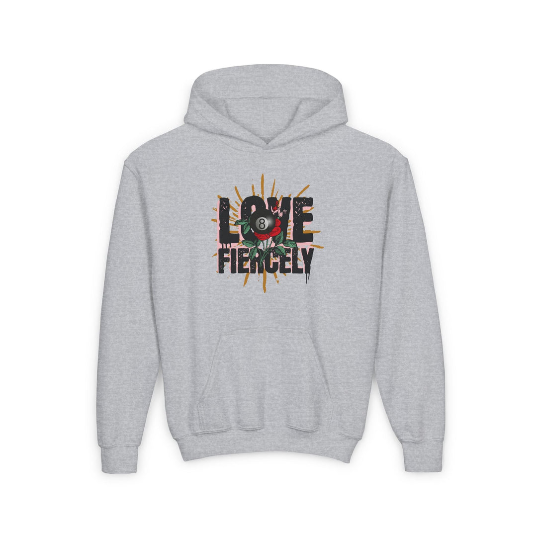 Love Fiercely - 8 Ball - Unisex Youth Pullover Hoodie - BFLY BILLIARDS