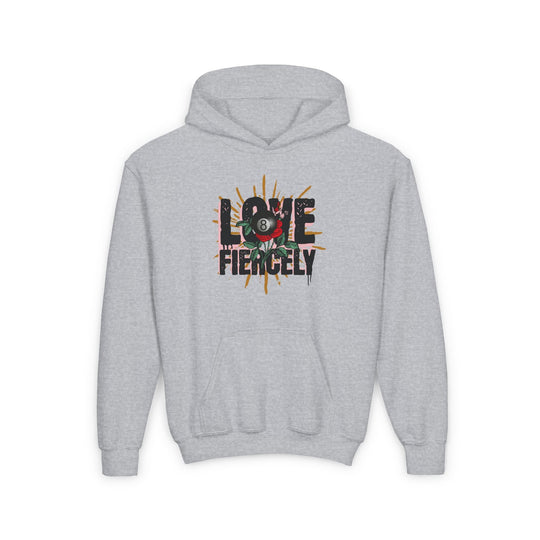 Love Fiercely - 8 Ball - Unisex Youth Pullover Hoodie - BFLY BILLIARDS